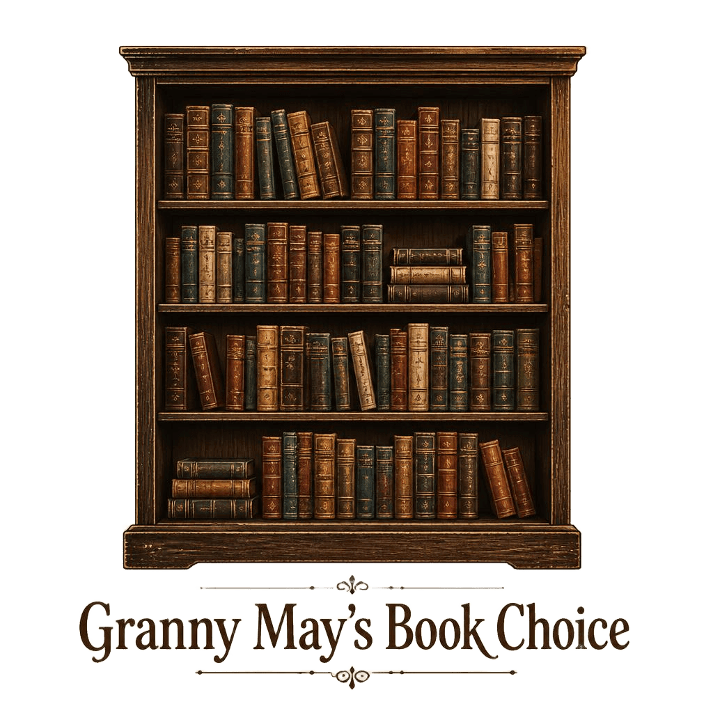 Granny May's Book Choice — an illustrated bookcase of financial literacy books